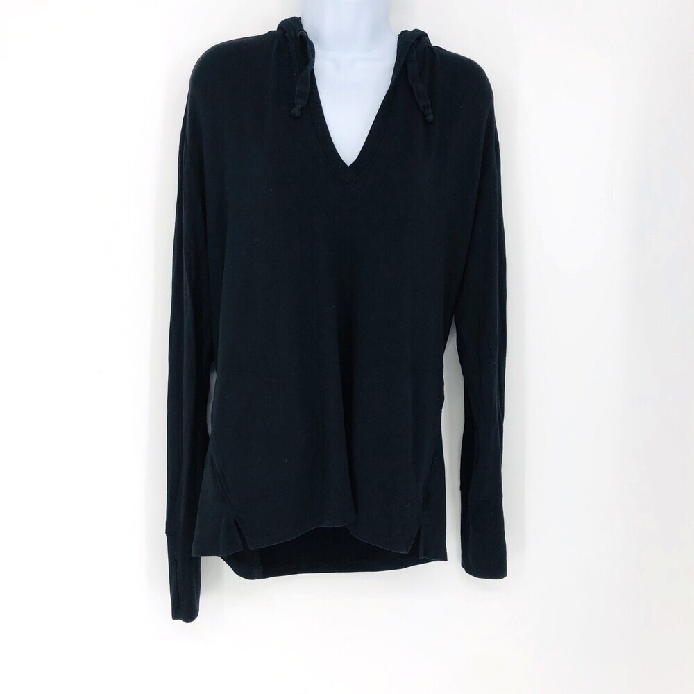 Athleta Studio Split Super Soft Pull Over Hoodie Sweatshirt Size Medium Modal